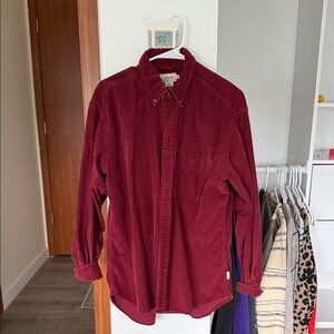 J. Crew Burgundy Corduroy Casual Shirt